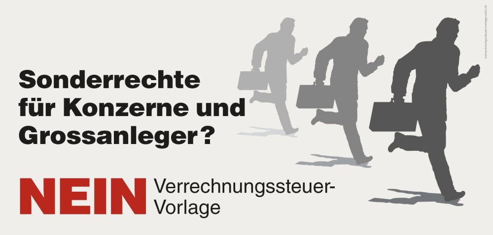 Nein zur Verrechnungssteuer-Vorlage