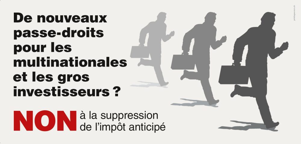 NON à la suppression de l’impôt anticipé