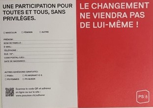 Brochure destinée aux membres en format A6