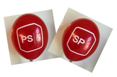 •	100 ballons avec le logo du PS/SP reto-verso, avec fermeture, CHF 55.50