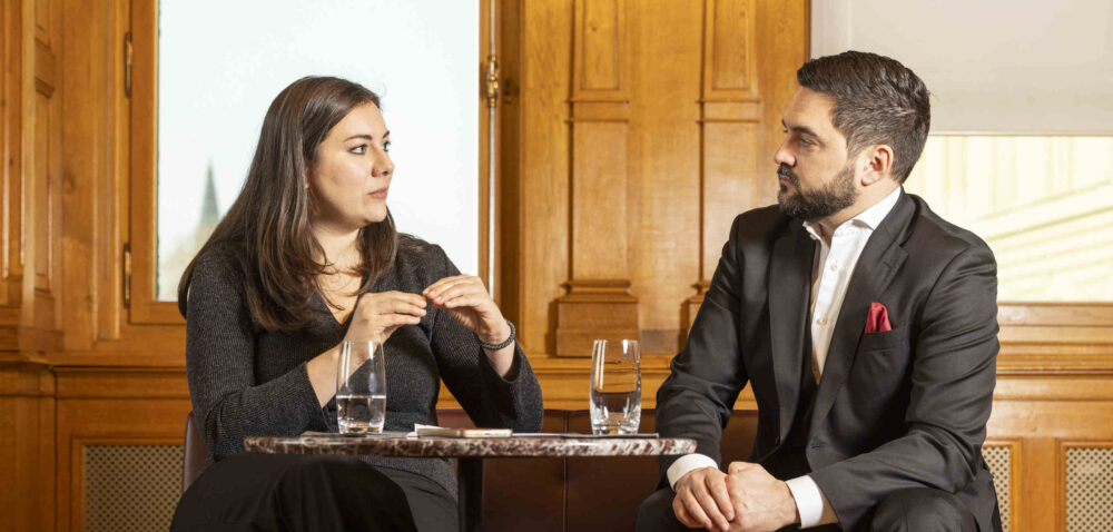 Bern, 5.3.2026; Samira Marti und Cédric Wermuth.
Foto Monika Flueckiger